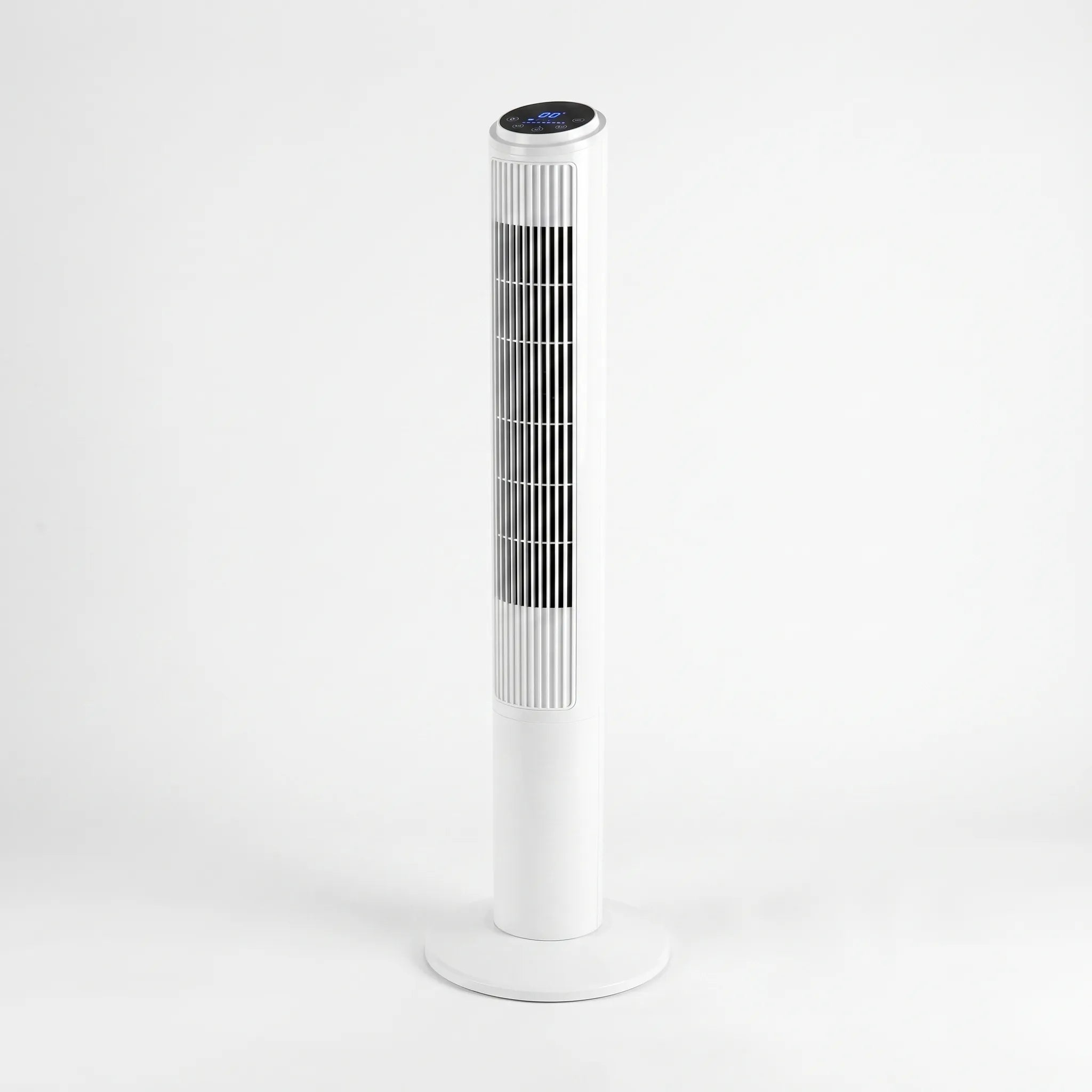 Bladeless tower fan in white