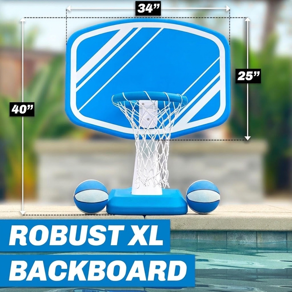 Pool basketball hoop feature details