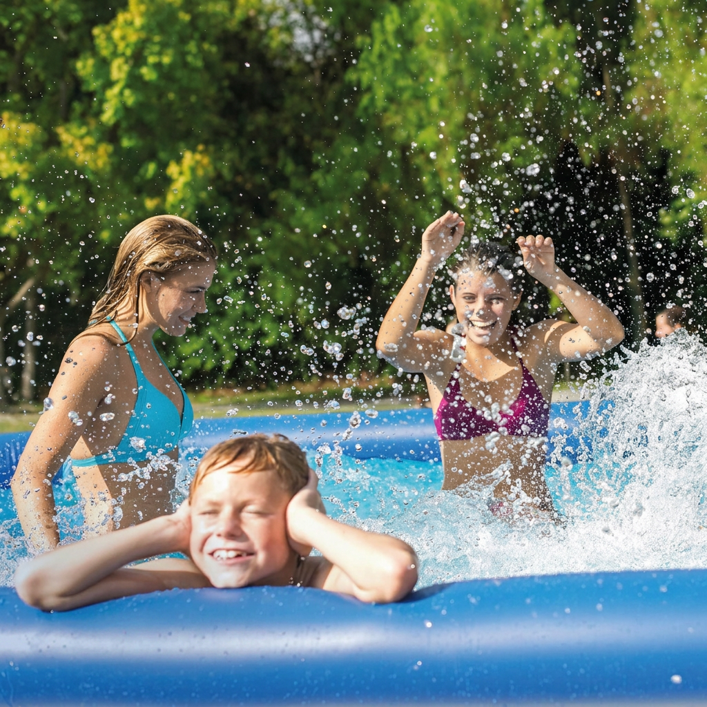 Inflatable ring pool quick setup steps