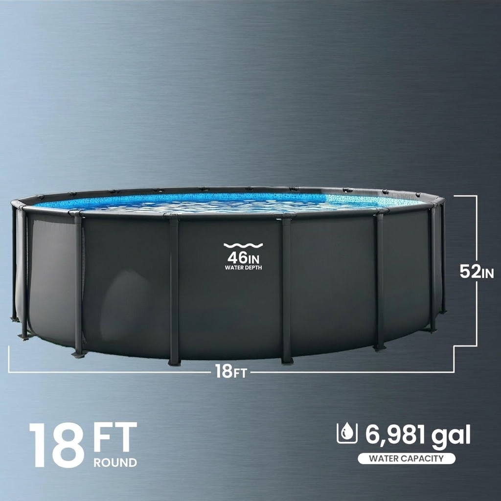 Above ground pool set with sand filter pump and ladder