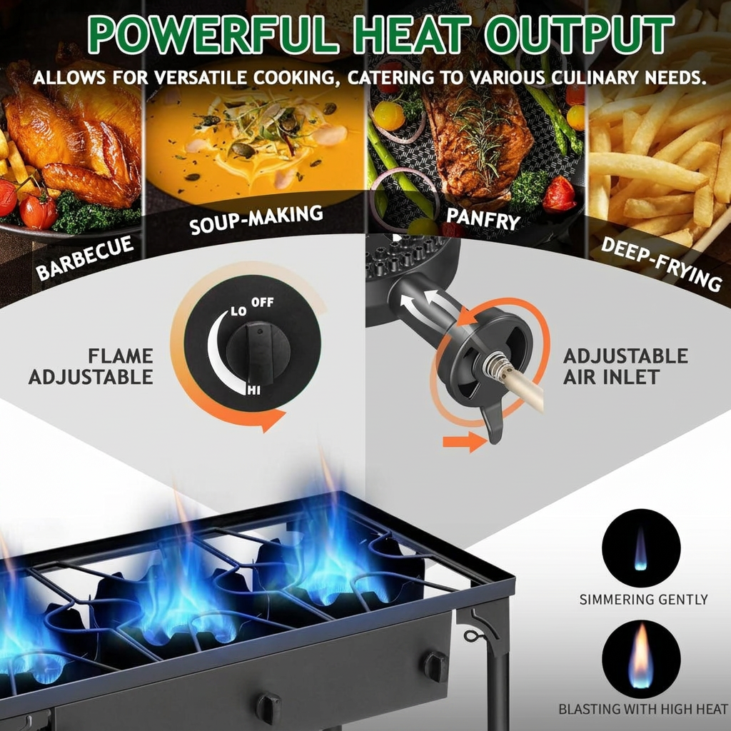 Removable temperature gauge on the propane burner stove