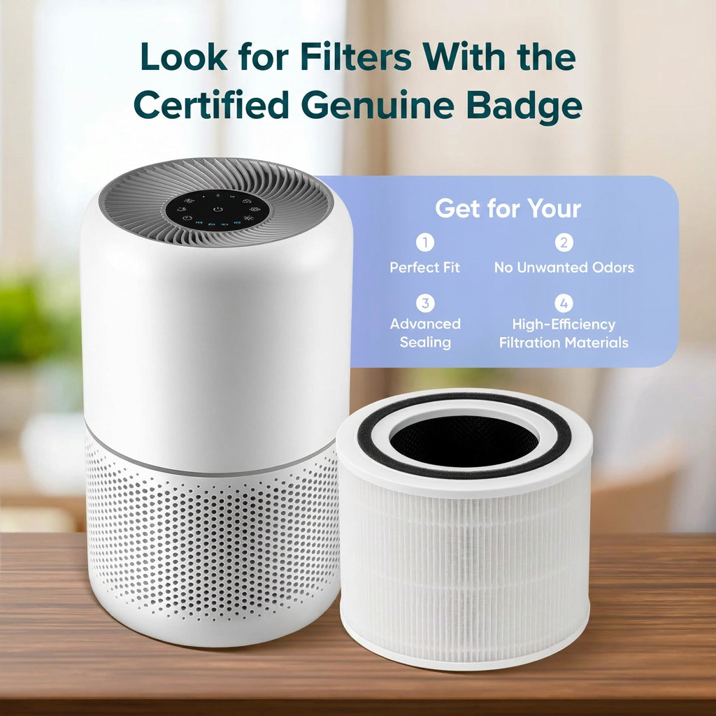 Top touch control panel of the air purifier