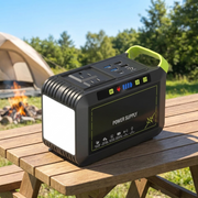 Compact portable power station with AC outlet