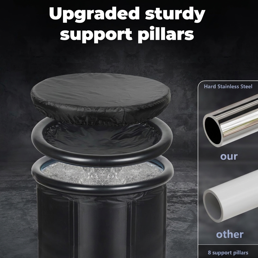 Stainless steel support rods and padded cover