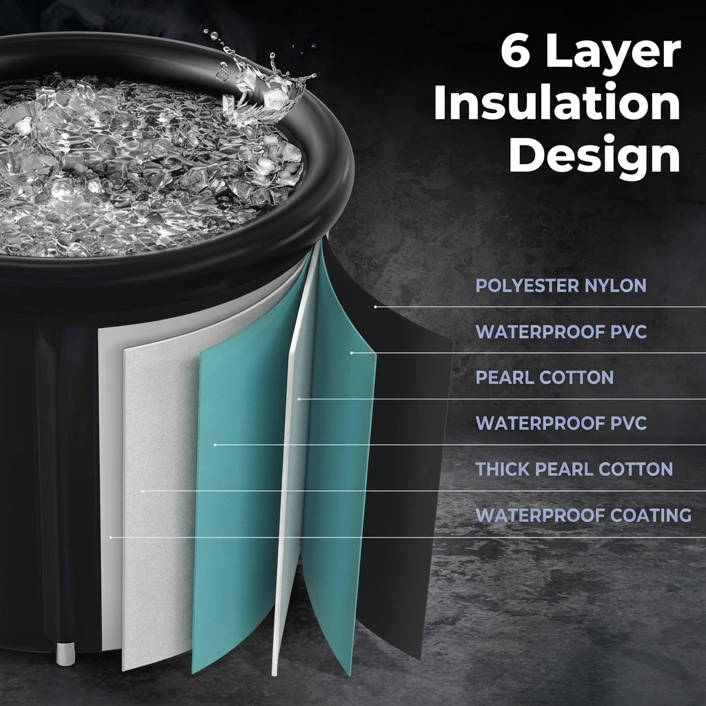 Six layer insulated wall construction