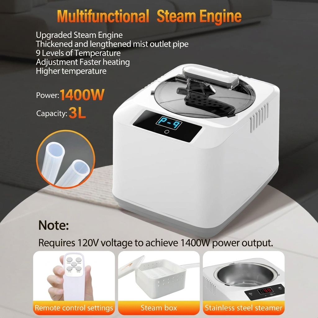3 litre steam generator with control panel