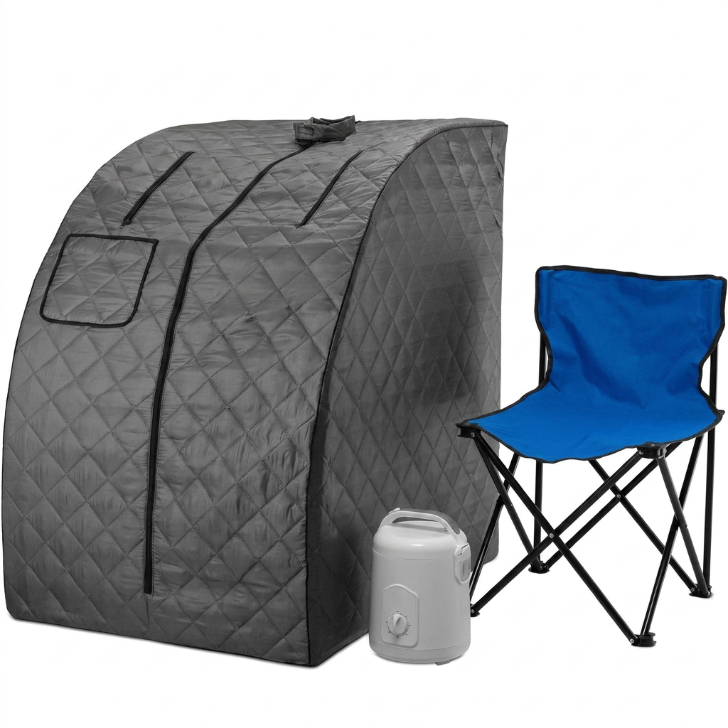 Grey personal steam sauna cabin