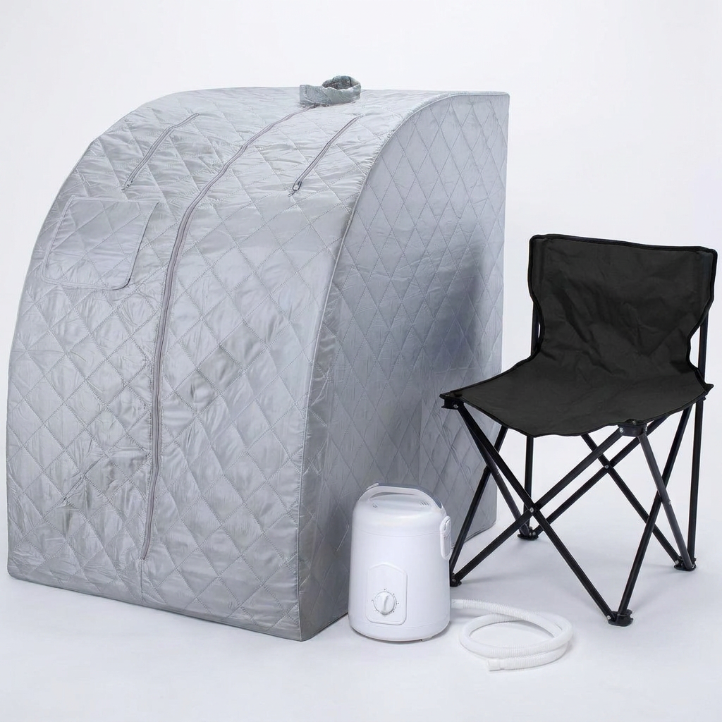 Silver personal steam sauna cabin