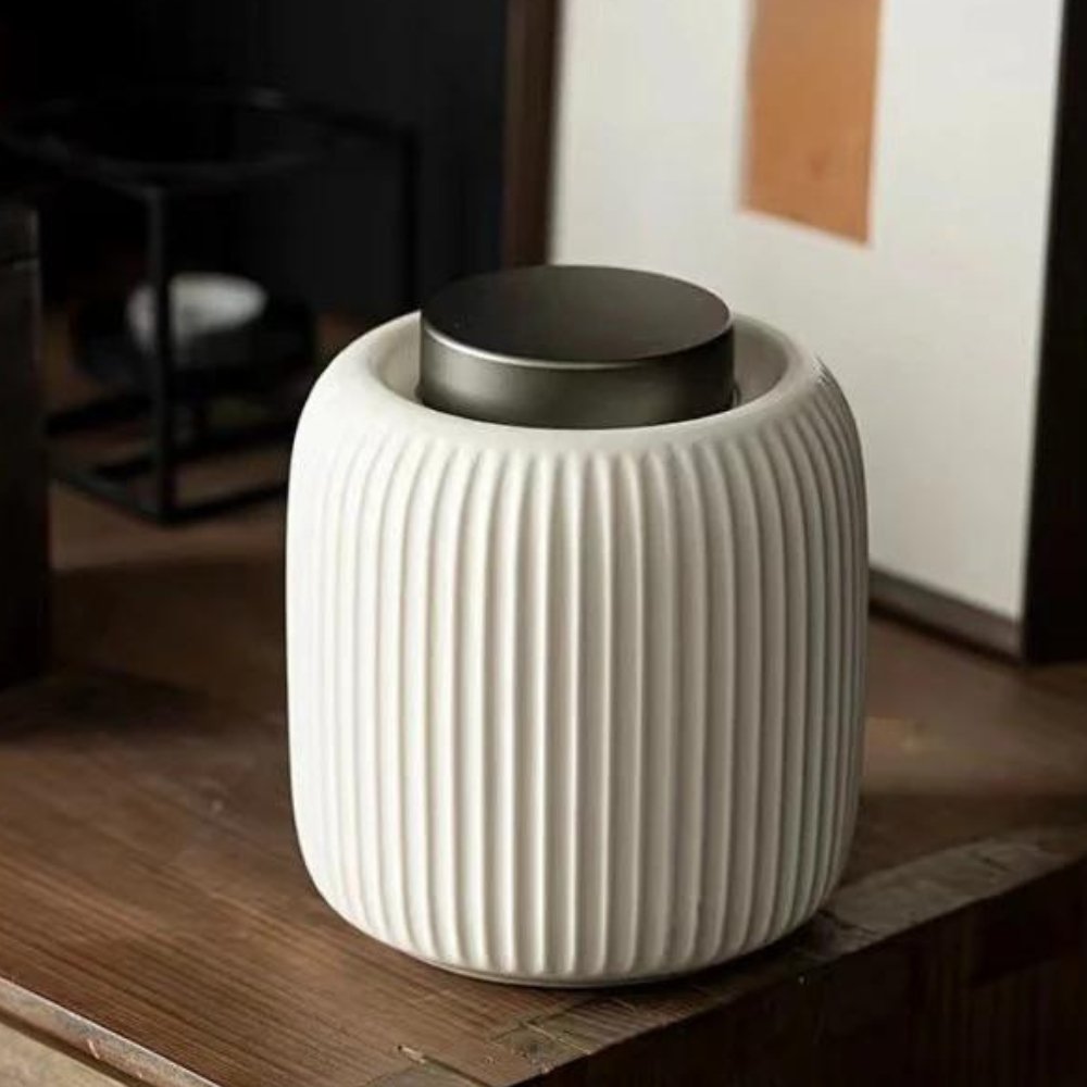 Ceramic Pet Cremation Urn | Dog & Cat Ashes Casket Memorial