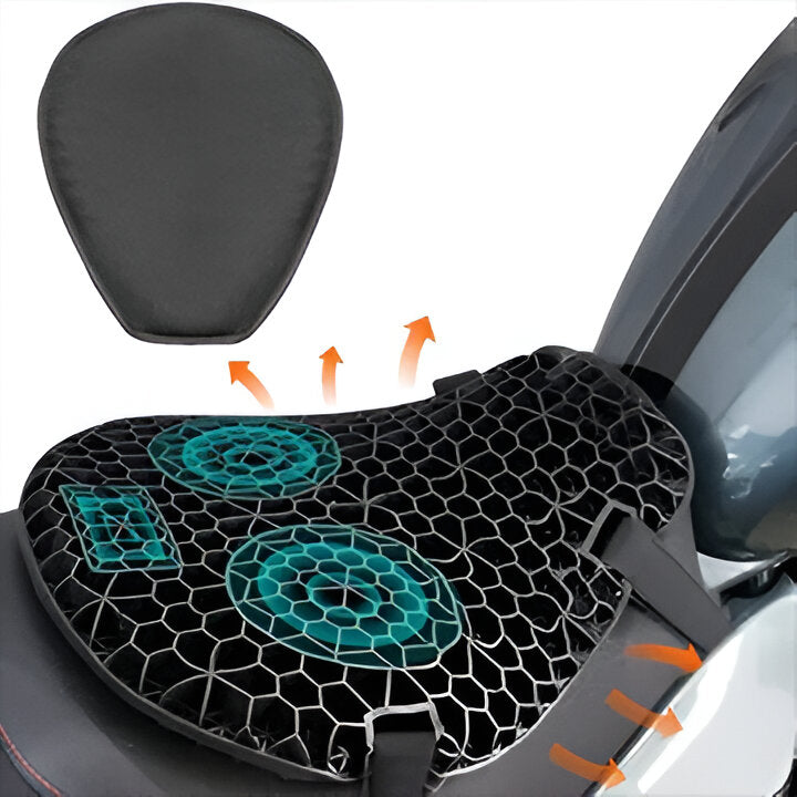 Motorcycle Gel Seat Cushion | Pressure Relief Cooling Saddle Pad
