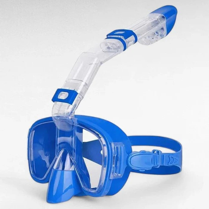 Full Face Snorkeling Mask with Dry Top System – Panoramic Anti-Fog Snorkel Mask for Adults & Teens