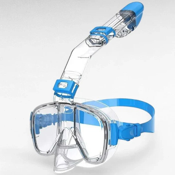 Full Face Snorkeling Mask with Dry Top System – Panoramic Anti-Fog Snorkel Mask for Adults & Teens