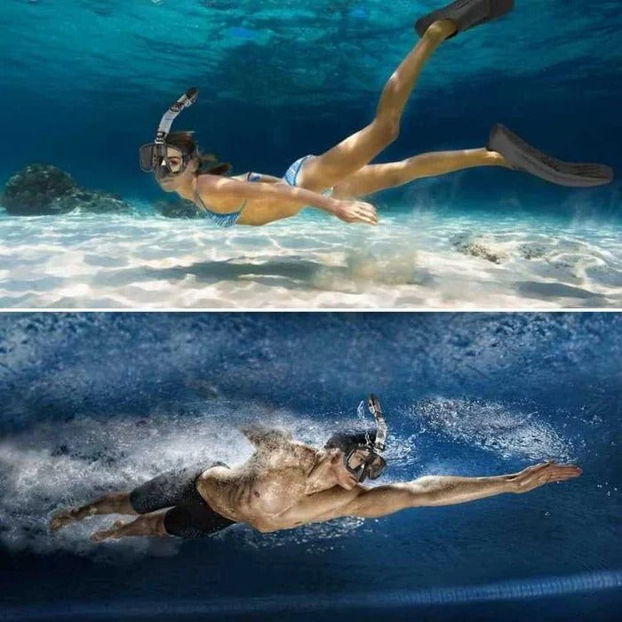 Full Face Snorkeling Mask with Dry Top System – Panoramic Anti-Fog Snorkel Mask for Adults & Teens
