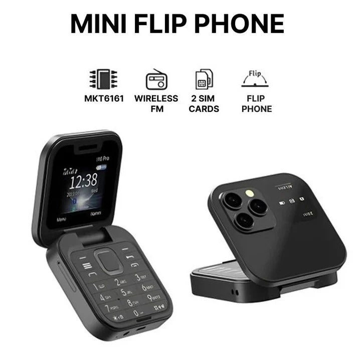 Unlocked Flip Phone Dual SIM | Compact Simple Mobile Cell Phone