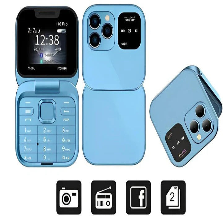 Unlocked Flip Phone Dual SIM | Compact Simple Mobile Cell Phone