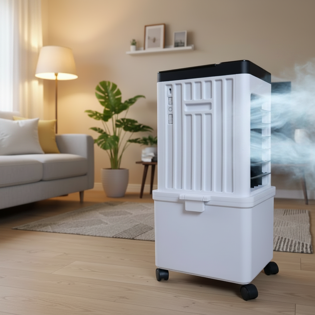 Digital controls and remote of the portable air conditioner