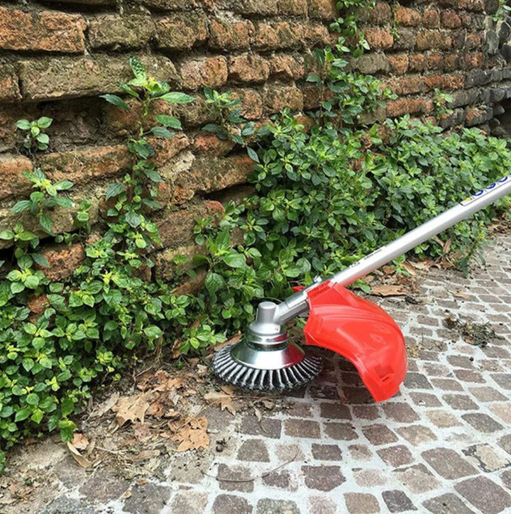 Carbon Steel Weed Brush Trimmer Head – Twisted Wire Attachment for Driveways, Patios & Paving Joints