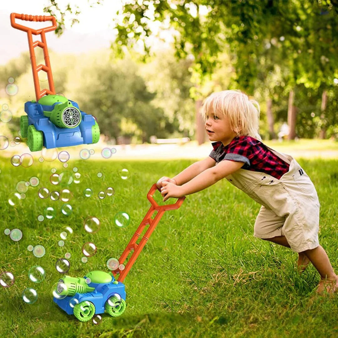 Bubble Lawn Mower for Toddlers | Outdoor Push Toy & Automatic Maker