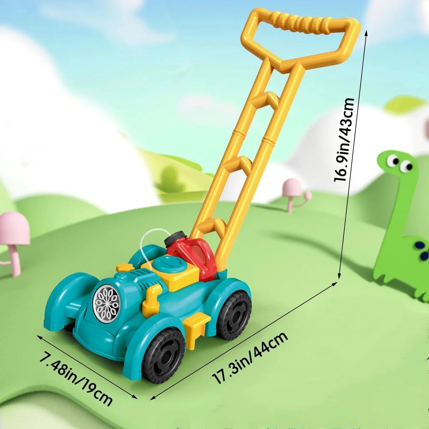 Bubble Lawn Mower for Toddlers | Outdoor Push Toy & Automatic Maker