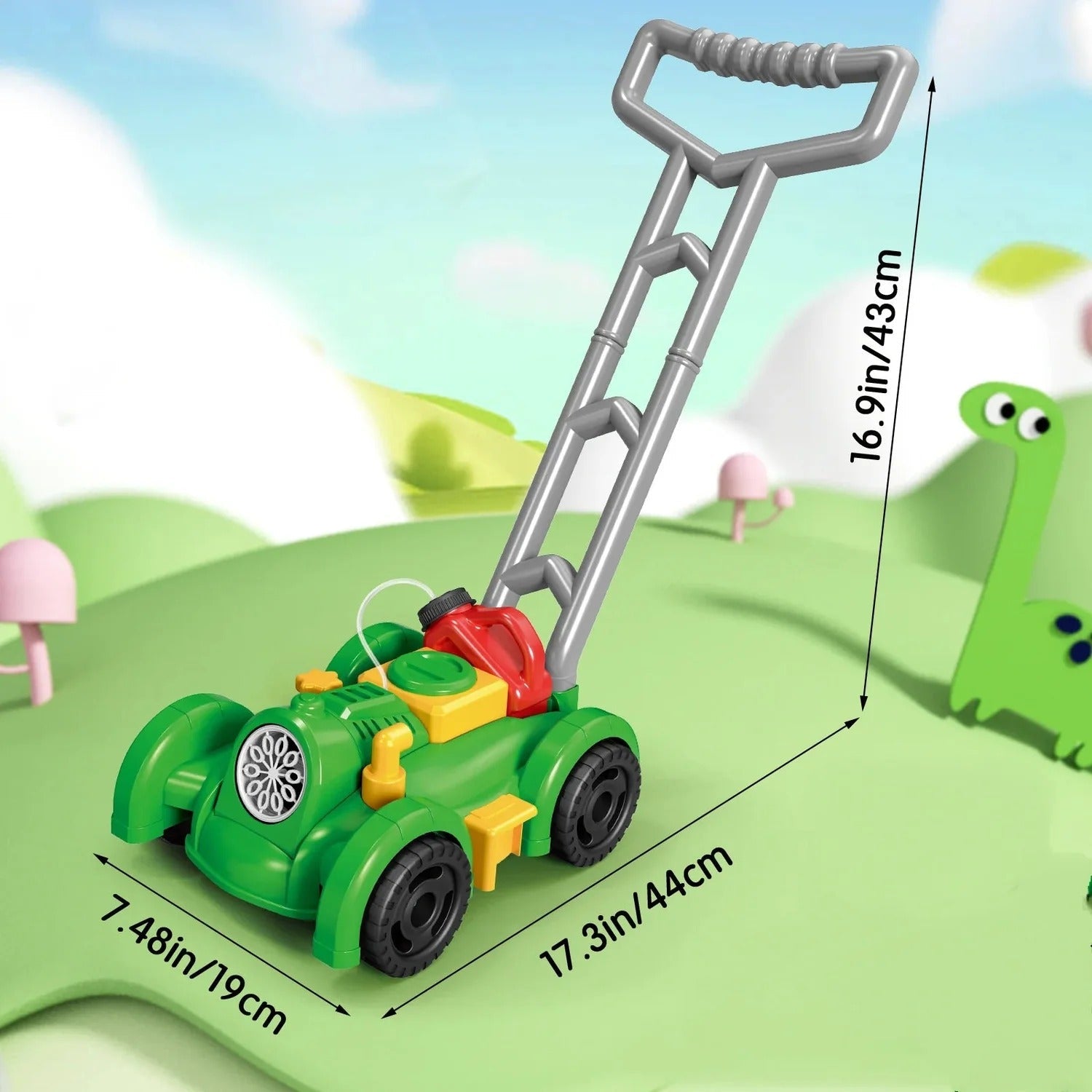 Bubble Lawn Mower for Toddlers | Outdoor Push Toy & Automatic Maker