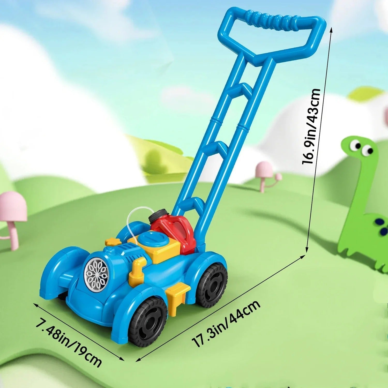 Bubble Lawn Mower for Toddlers | Outdoor Push Toy & Automatic Maker