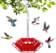 Ant-Proof Hummingbird Feeder with Perch – Leak-Free Hanging Nectar Feeder with Built-In Ant Moat