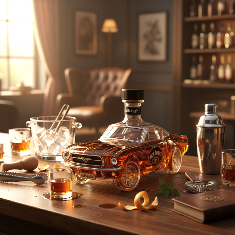 Mustang Car Shaped Whiskey Decanter for Home Bar