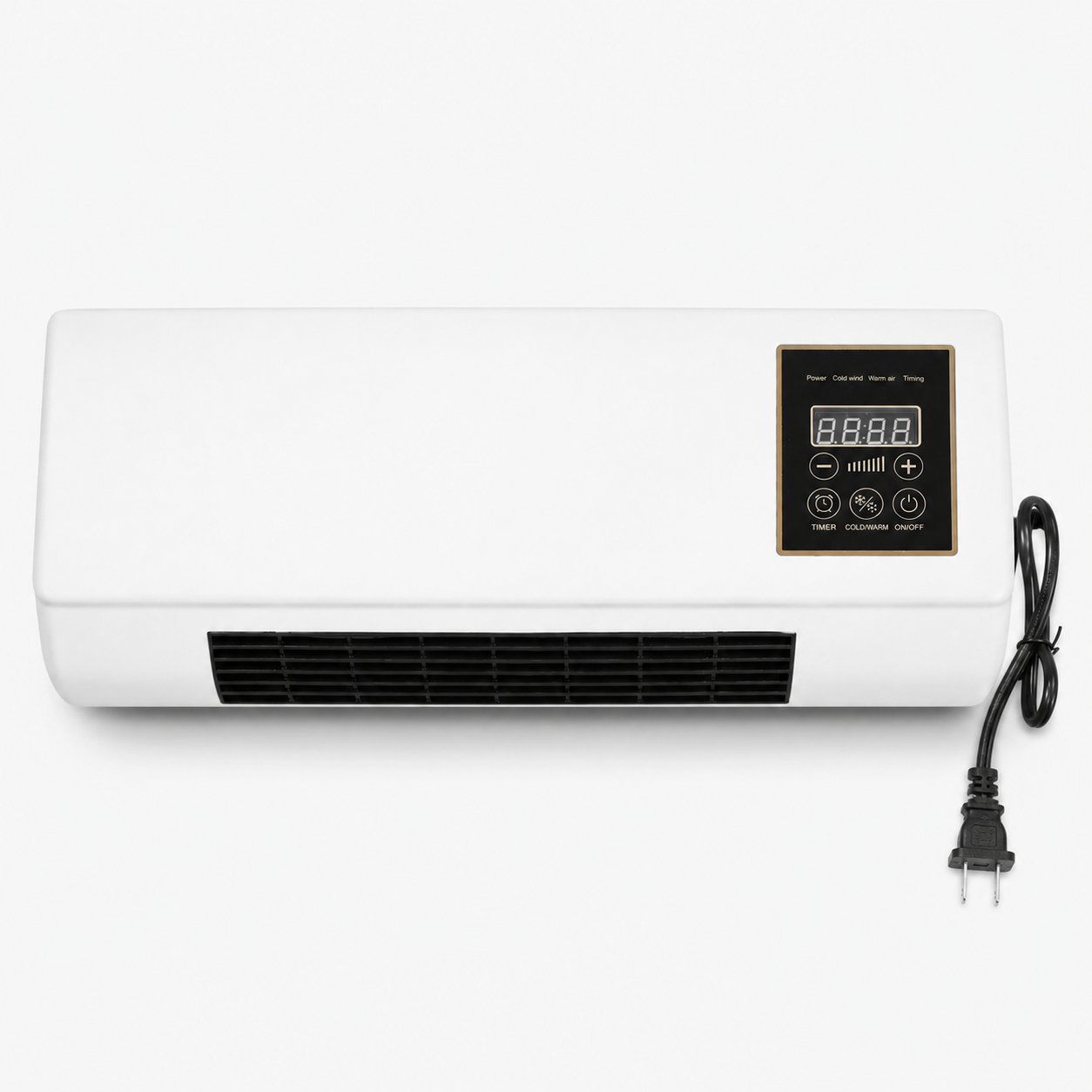 Wall-mounted mini air conditioner in a modern bedroom