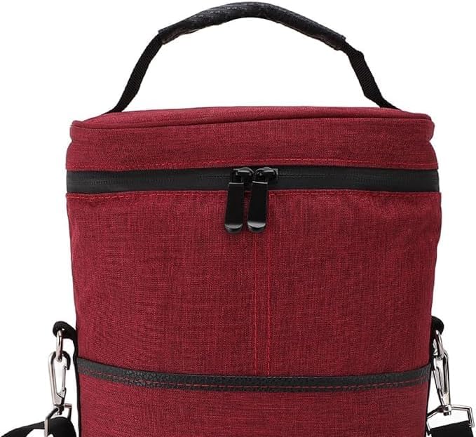 Insulated Wine Carrier Bag | Travel & Picnic Cooler Tote (2 Bottle)