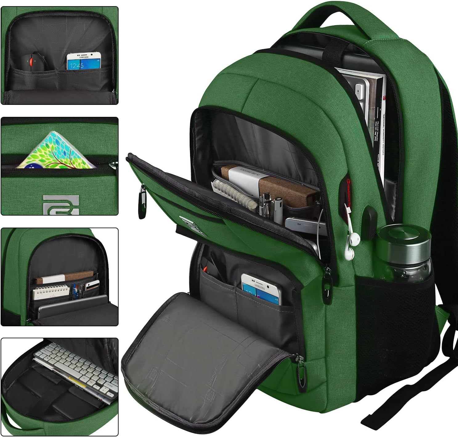 Slim Anti-Theft Laptop Backpack | Business Commuter Daypack with USB