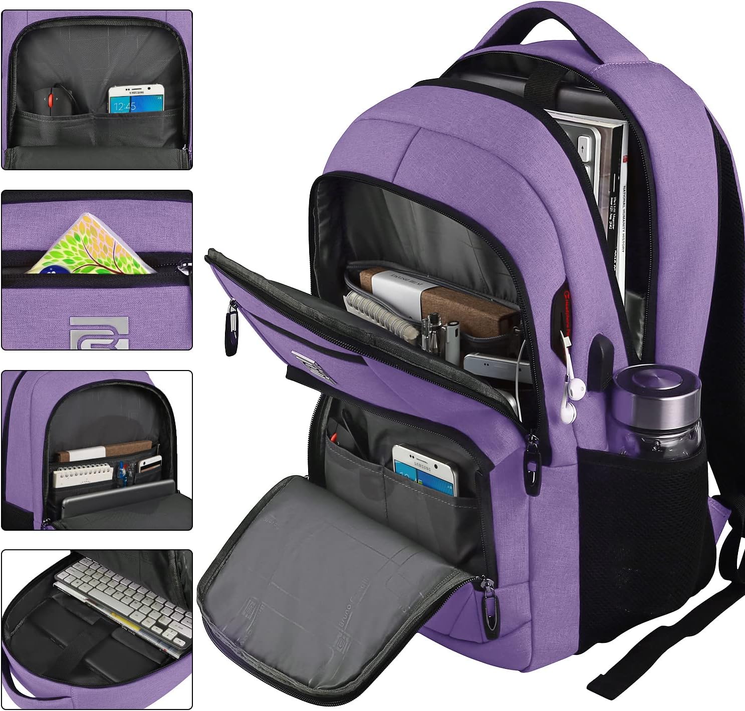 Slim Anti-Theft Laptop Backpack | Business Commuter Daypack with USB