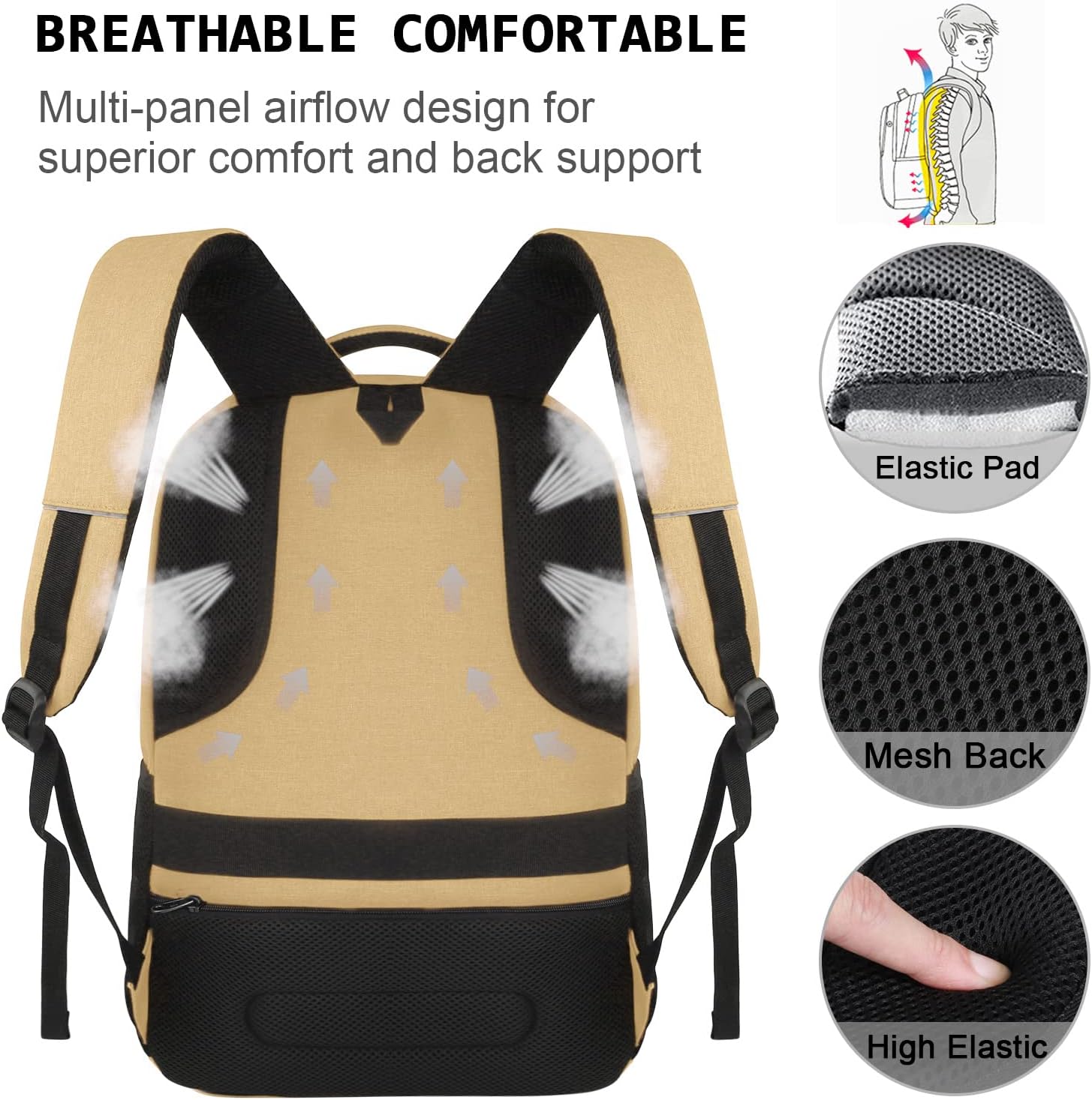 Slim Anti-Theft Laptop Backpack | Business Commuter Daypack with USB