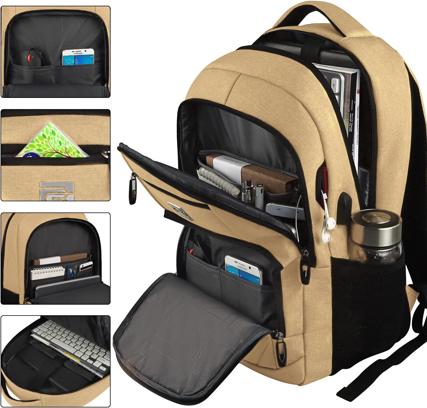 Slim Anti-Theft Laptop Backpack | Business Commuter Daypack with USB