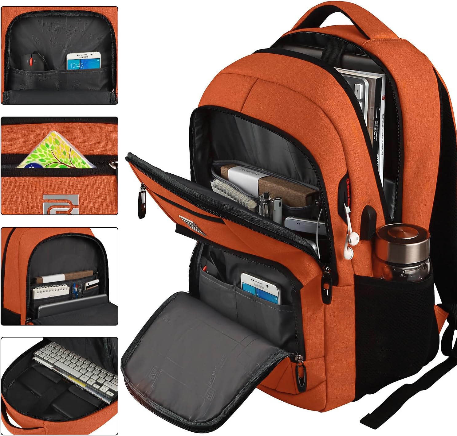 Slim Anti-Theft Laptop Backpack | Business Commuter Daypack with USB