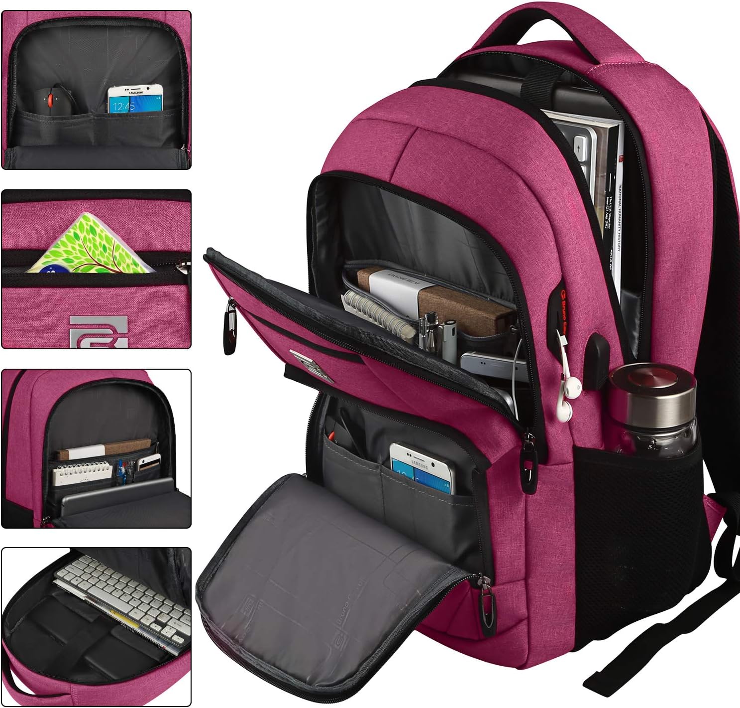 Slim Anti-Theft Laptop Backpack | Business Commuter Daypack with USB