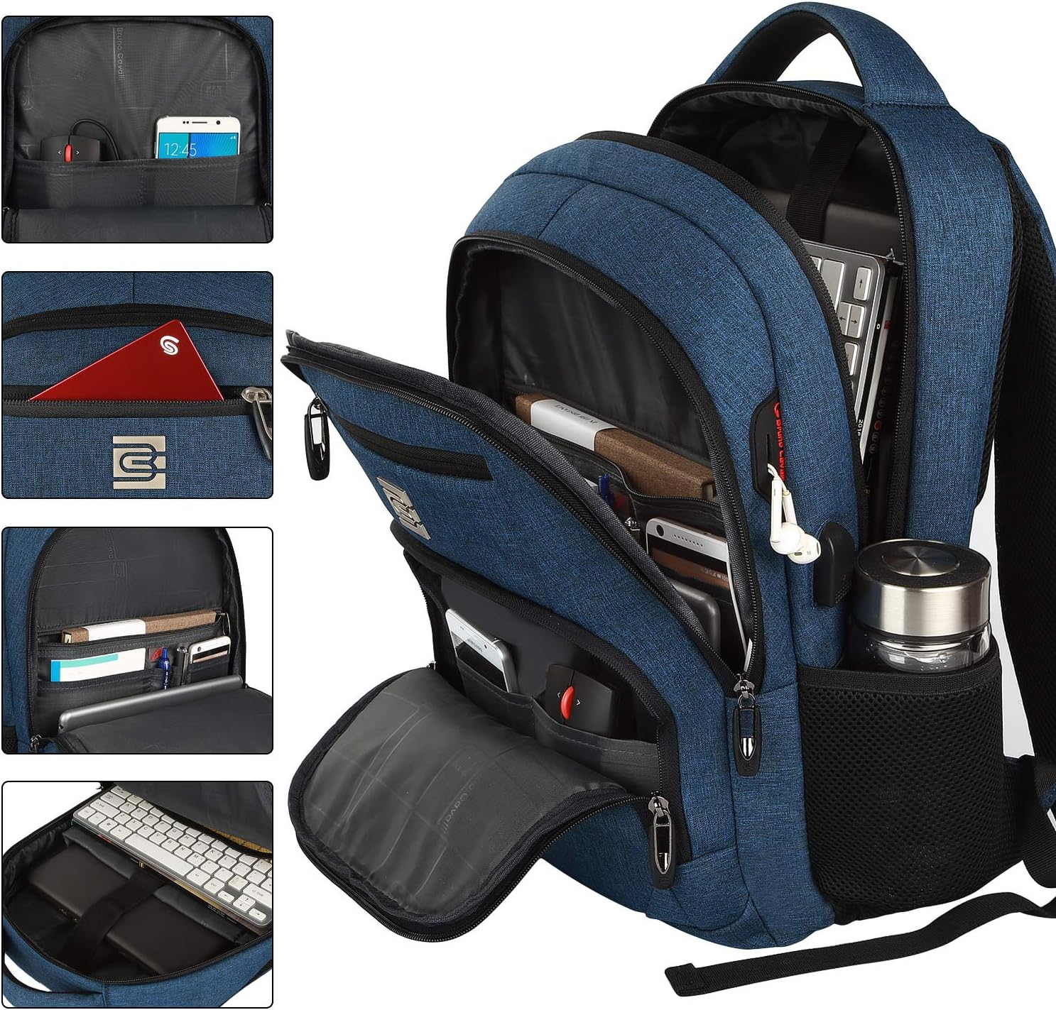Slim Anti-Theft Laptop Backpack | Business Commuter Daypack with USB