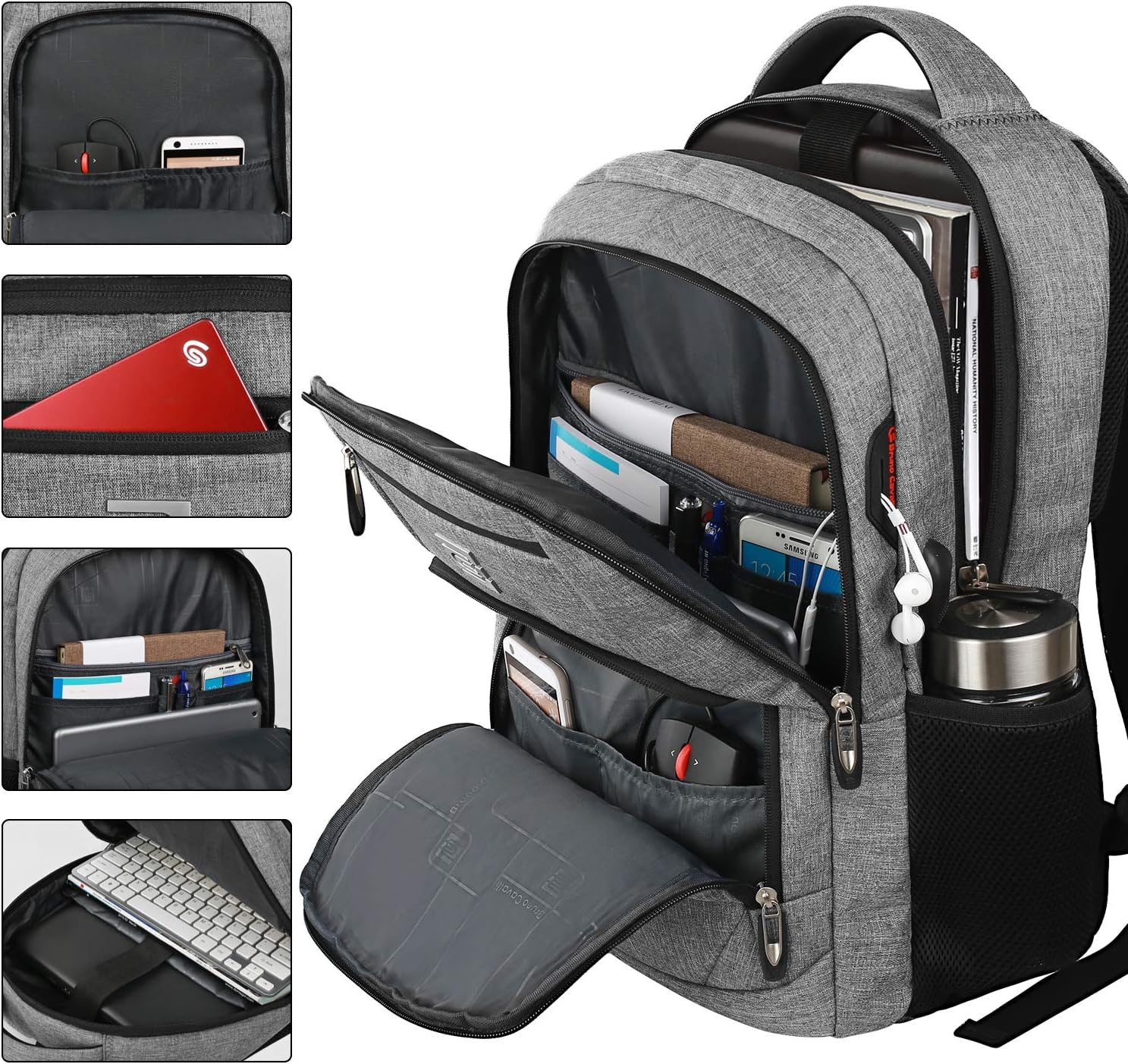 Slim Anti-Theft Laptop Backpack | Business Commuter Daypack with USB