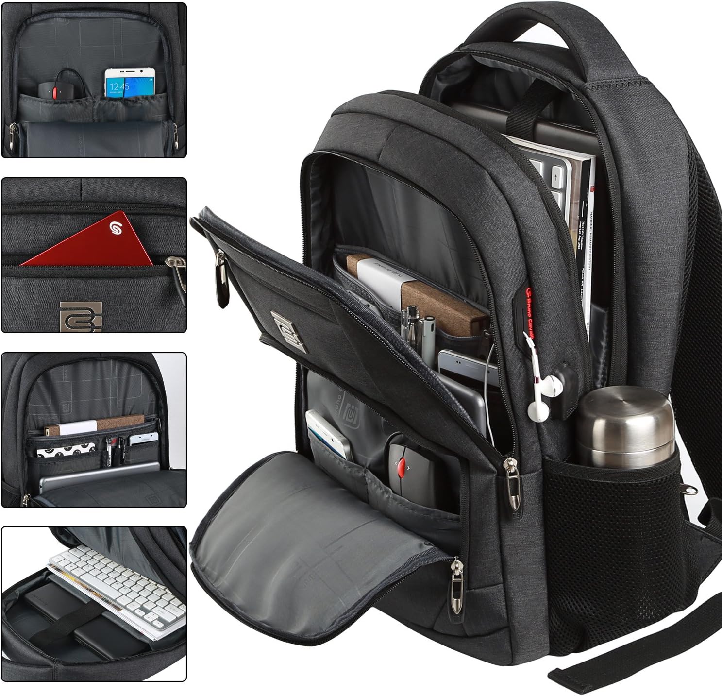 Slim Anti-Theft Laptop Backpack | Business Commuter Daypack with USB