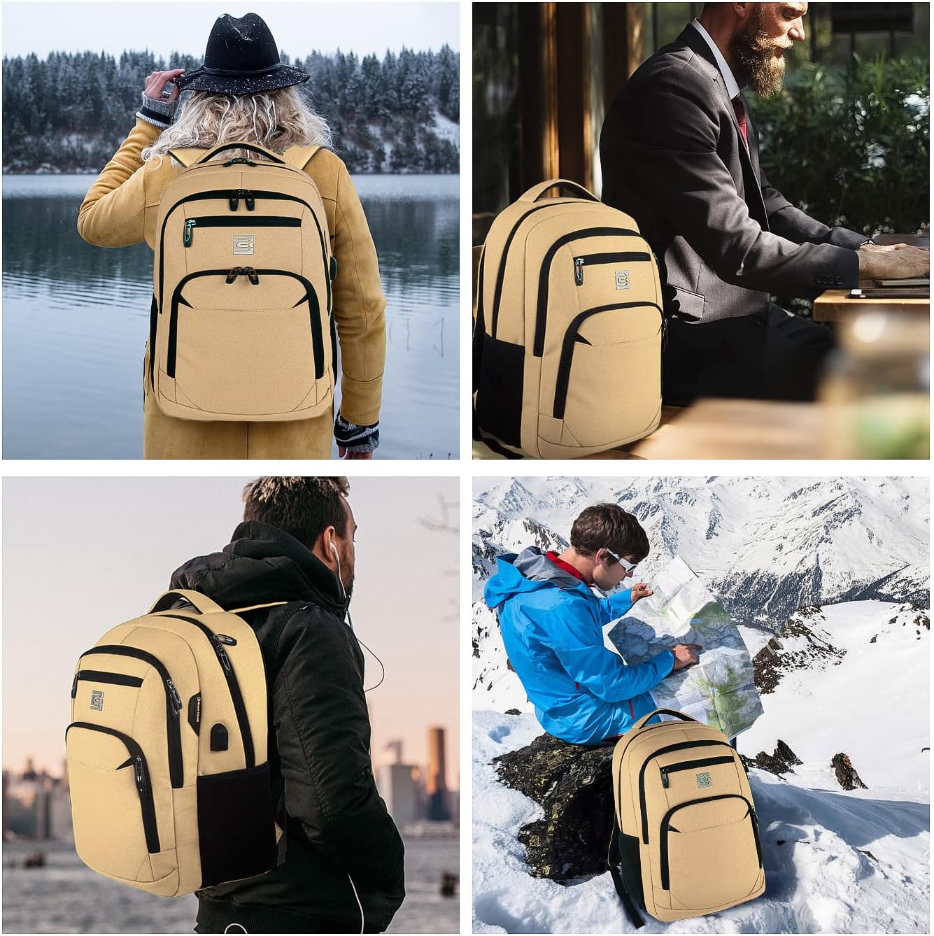 Slim Anti-Theft Laptop Backpack | Business Commuter Daypack with USB
