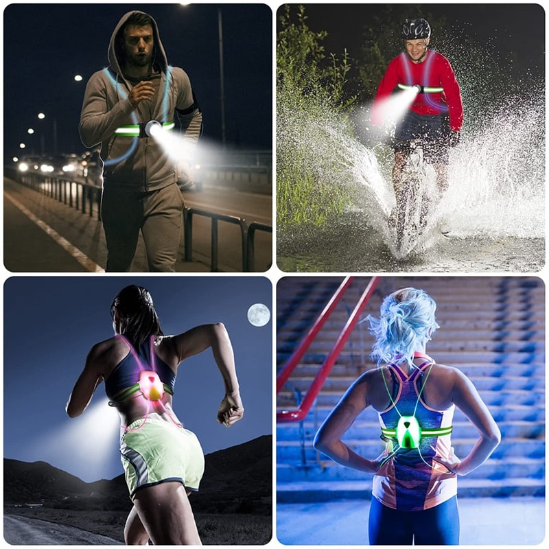 LED Reflective Safety Vest | High Visibility Gear for Running & Cycling
