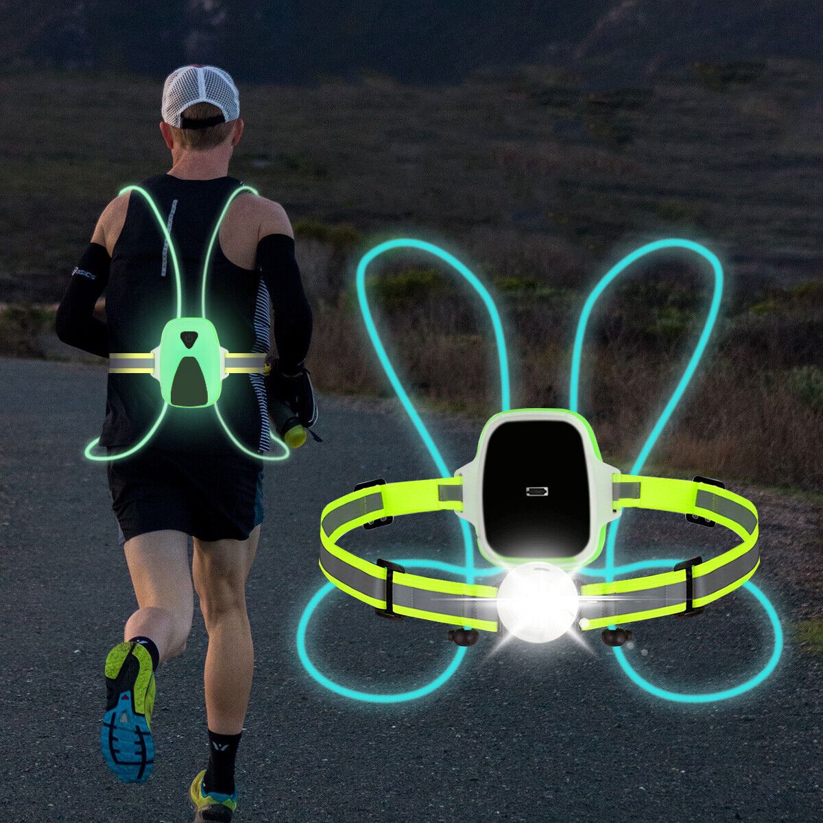 LED Reflective Safety Vest | High Visibility Gear for Running & Cycling