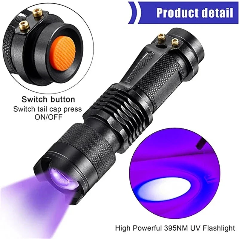 LED UV Flashlight Blacklight | Ultraviolet Pet Urine Stain Detector