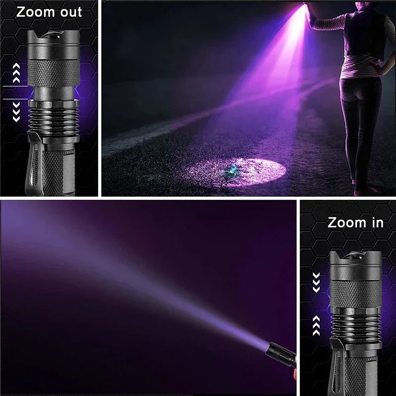 LED UV Flashlight Blacklight | Ultraviolet Pet Urine Stain Detector