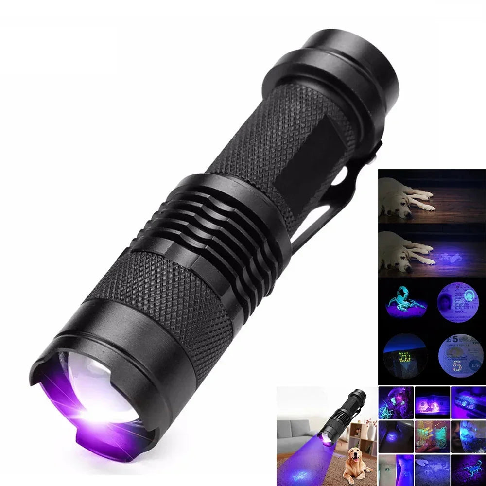 LED UV Flashlight Blacklight | Ultraviolet Pet Urine Stain Detector