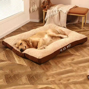Fleece Dog Bed, Washable Calming Pet Cushion for Anxiety