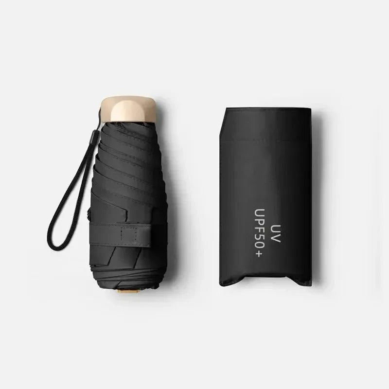 Compact Folding Mini Umbrella – UV-Protective, Wind-Resistant Pocket Umbrella for Rain, Sun & Travel