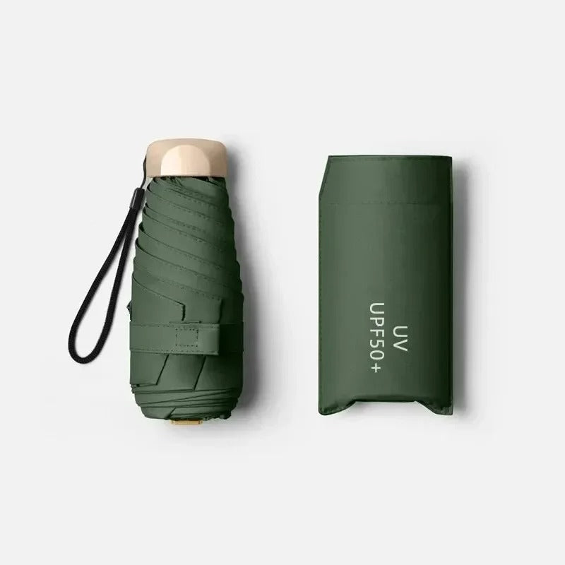 Compact Folding Mini Umbrella – UV-Protective, Wind-Resistant Pocket Umbrella for Rain, Sun & Travel