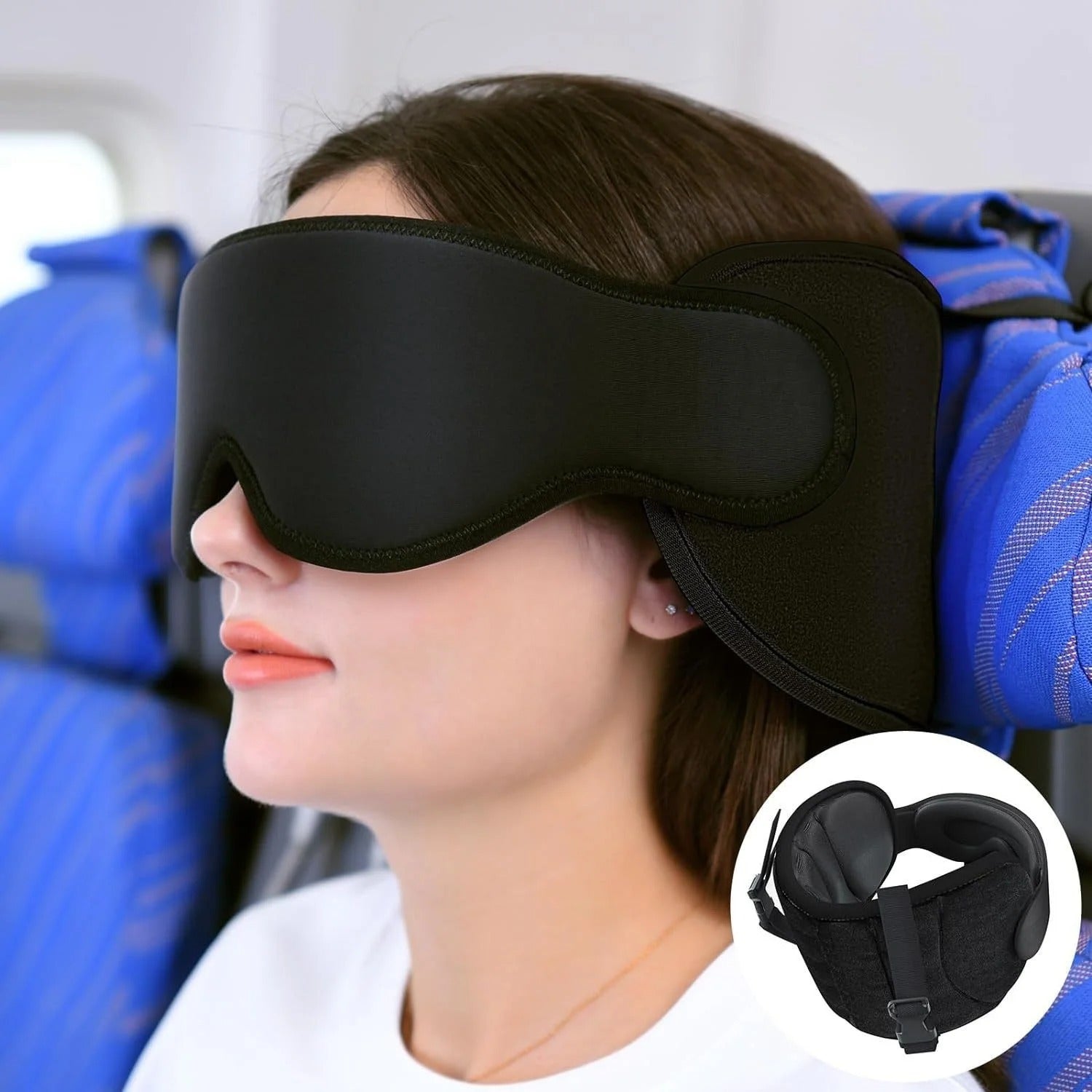 Ergonomic Memory Foam Travel Pillow | Neck Support Cushion for Long Flights