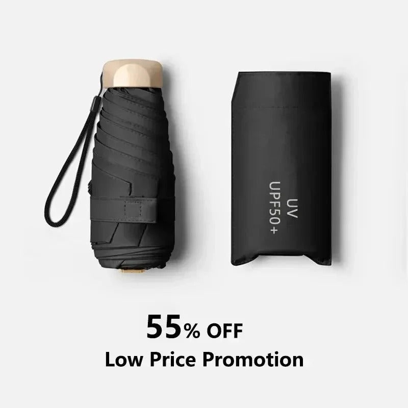 Compact Folding Mini Umbrella – UV-Protective, Wind-Resistant Pocket Umbrella for Rain, Sun & Travel