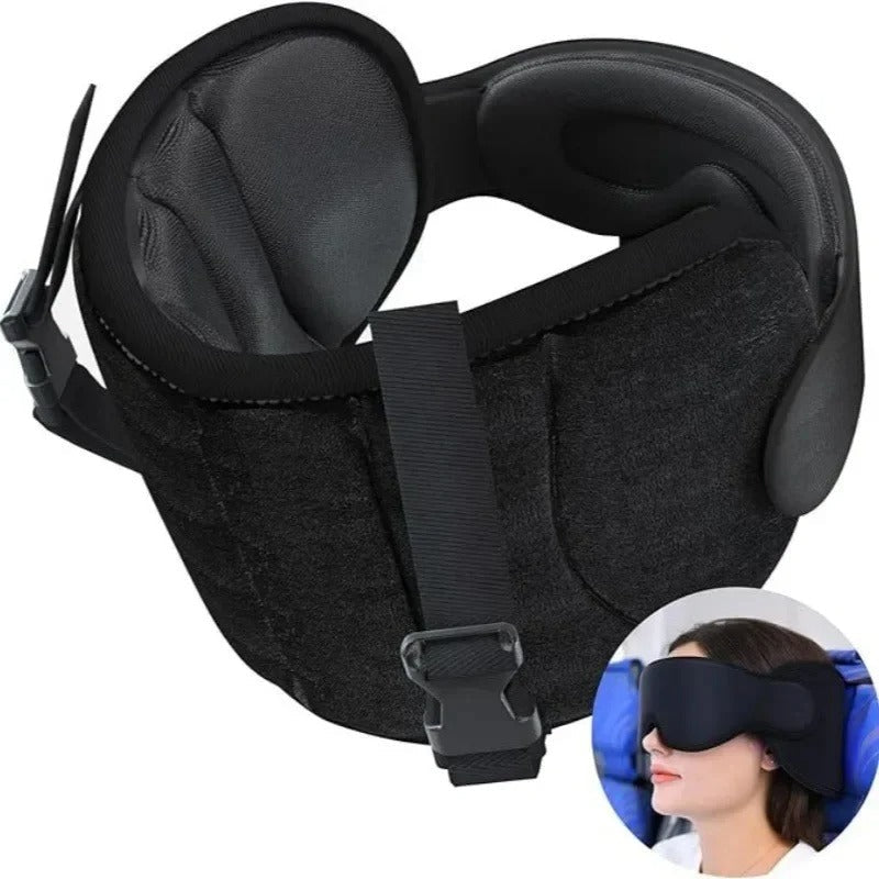 Ergonomic Memory Foam Travel Pillow | Neck Support Cushion for Long Flights